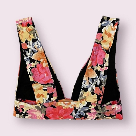 Billabong Floral Plunge Neck Bikini Top - Picture 2 of 5